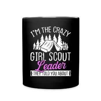Scouting Crazy Girl Scout Leader Club Scouting - Tasse einfarbig - Schwarz - Vorne