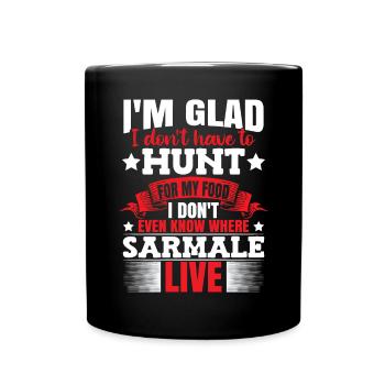 Lustiger Sarmale Humor Rumänisches Essen - Tasse einfarbig - Schwarz - Vorne
