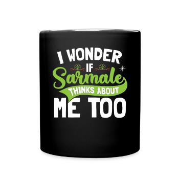 Lustiges rumänisches Essen Sarmale Rumänien - Tasse einfarbig - Schwarz - Vorne