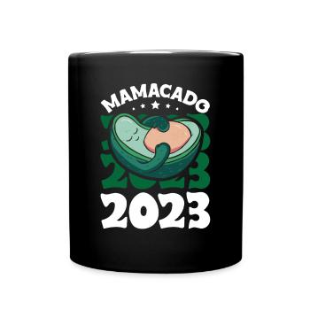 Mamacado Avocado 2023 Shirt Expectant Mother - Full Colour Mug - black - Front