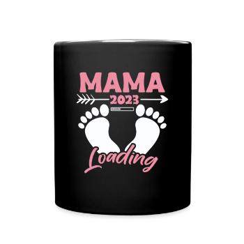 Maman 2023 Chargement Chemise Cadeau Femme Enceinte - Mug uni - noir - Devant