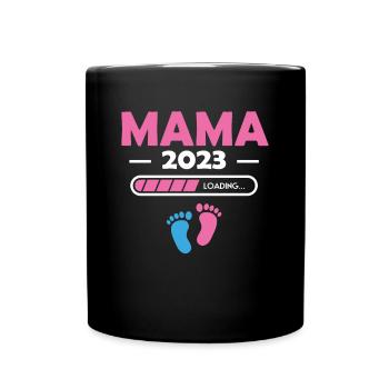 Maman 2023 Chargement Chemise Cadeau Femme Enceinte - Mug uni - noir - Devant