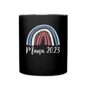 Vintage Retro Mama 2023 Shirt Geschenk - Tasse einfarbig - Schwarz - Vorne