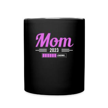 Maman 2023 Chargement Chemise Cadeau - Mug uni - noir - Devant