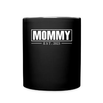 Mommy Est. 2023 Chemise Cadeau Femme Enceinte - Mug uni - noir - Devant