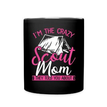 Scouting Crazy Scout Mom Mothers Day Scout Leader - Full Colour Mug - black - Front