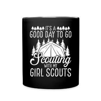 Club Scouting Its a good day to go Scout LeaderClu - Full Colour Mug - black - Front