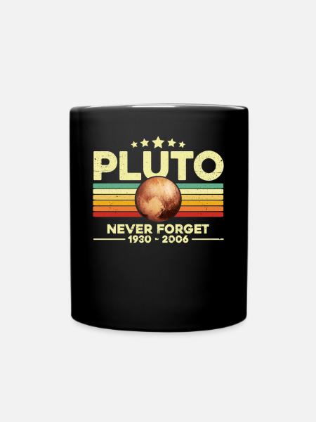 Pluto Never Forget - Tasse einfarbig - Schwarz