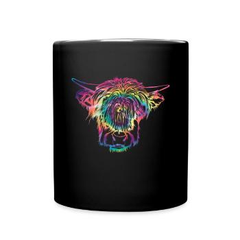 Highland cow - Full Colour Mug - black - Front