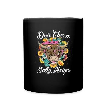 Highland cow - Full Colour Mug - black - Front
