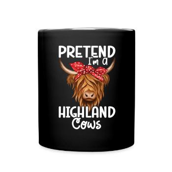 Highland cow - Full Colour Mug - black - Front