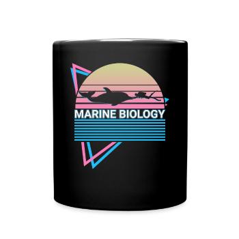 Meeresbiologie Retro - Tasse einfarbig - Schwarz - Vorne
