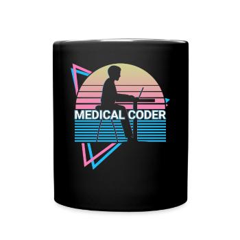 Medical Coder Retro - Full Colour Mug - black - Front