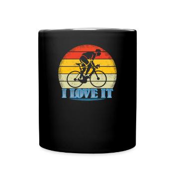 Bicycle Accessories Cyclist Motif - Full Colour Mug - black - Front