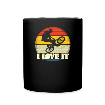 Bicycle Accessories Cyclist Motif - Full Colour Mug - black - Front