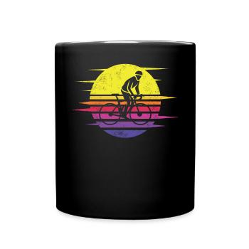 Bicycle Accessories Cyclist Motif - Full Colour Mug - black - Front