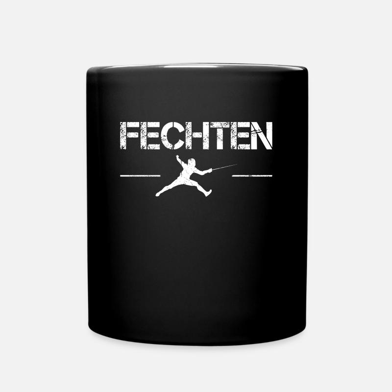 Fechten - Tasse einfarbig - Schwarz