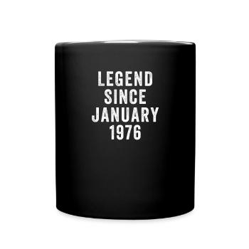 Vintage Legend Since January 1976 Funny Birthday - Full Colour Mug - black - Front