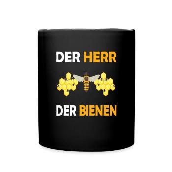 Bienenzucht und Honig - Tasse einfarbig - Schwarz - Vorne