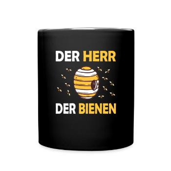 Bienenzucht und Honig - Tasse einfarbig - Schwarz - Vorne