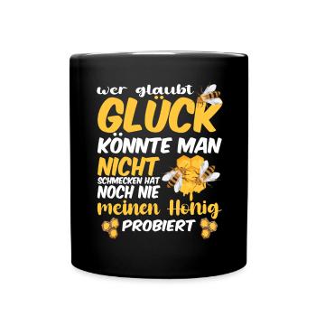 Bienenzucht und Honig - Tasse einfarbig - Schwarz - Vorne