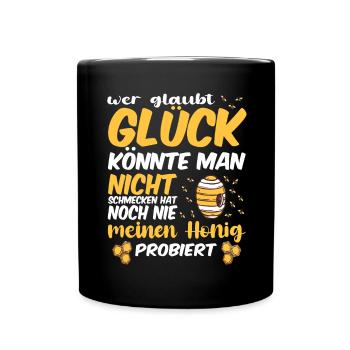 Bienenzucht und Honig - Tasse einfarbig - Schwarz - Vorne