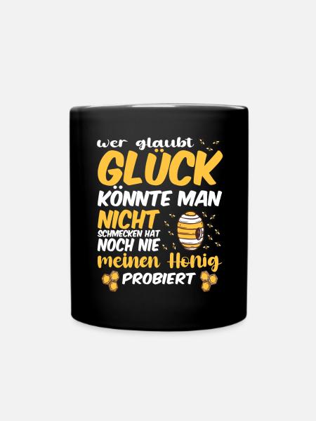 Bienenzucht und Honig - Tasse einfarbig - Schwarz