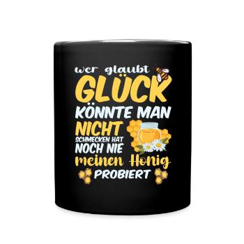 Bienenzucht und Honig - Tasse einfarbig - Schwarz - Vorne