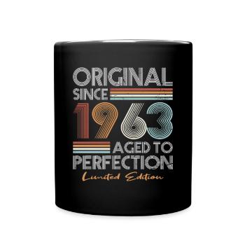 60th birthday born 1963 Original Since 1963 - Full Colour Mug - black - Front