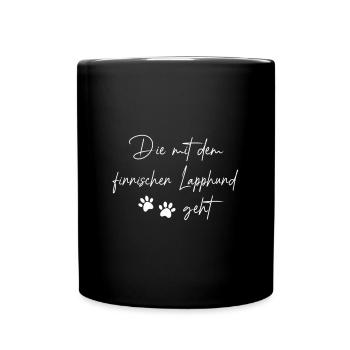 Finnischer Lapphund - Tasse einfarbig - Schwarz - Vorne