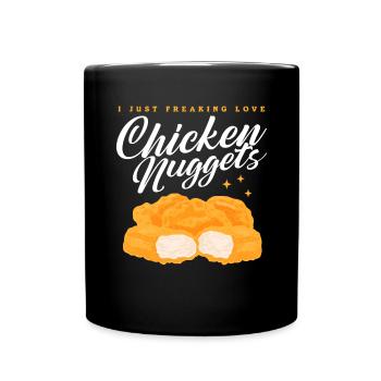 Pépites de poulet Restauration rapide | Cadeau Chicken Nuggets - Mug uni - noir - Devant