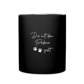 Podenco - Tasse einfarbig - Schwarz - Vorne