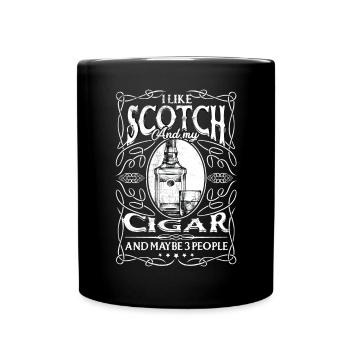 Buveur de whisky écossais irlandais Buvant de l’alcool - Mug uni - noir - Devant