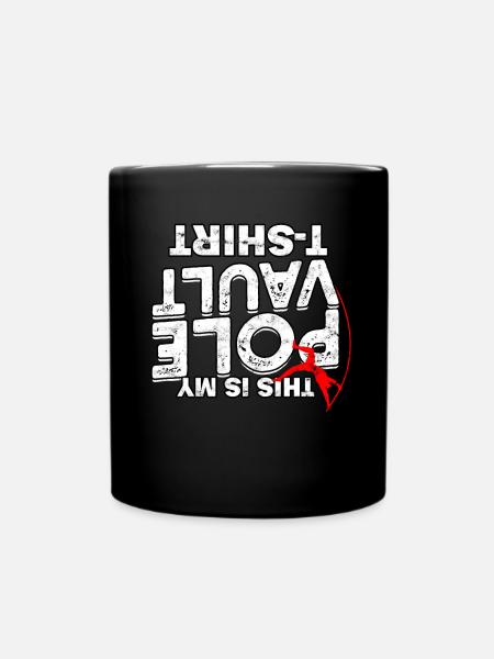 Pole Viertel und Feldstabhochsprung - Tasse einfarbig - Schwarz