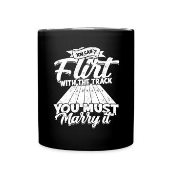 Track and Field Runner Athelitcs Running Sport Run - Tasse einfarbig - Schwarz - Vorne