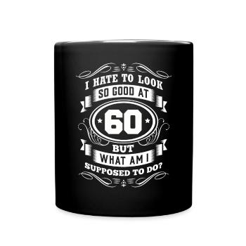 Cadeau de 60e anniversaire Année d’anniversaire - Mug uni - noir - Devant