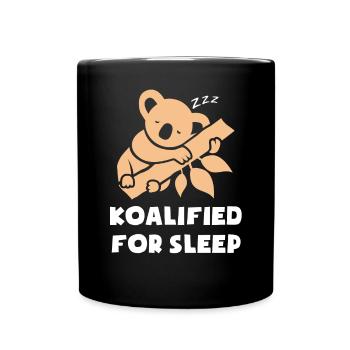 Sleepshirt Nightgown funny koala pun - Full Colour Mug - black - Front