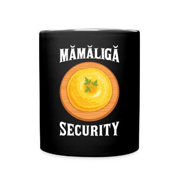 Mamaliga Sécurité Cuisine roumaine - Mug uni - noir - Devant