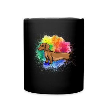 Teckel Cadeau Dixie Viennese Doxie Teckel - Mug uni - noir - Devant