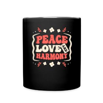 Hippie Gift Acidhead Flowerpower Hippi Hippy - Full Colour Mug - black - Front