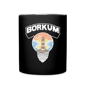 Borkum Ampoule Lighthouse Island Chemise - Mug uni - noir - Devant