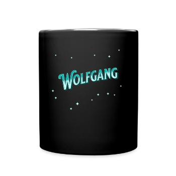 Wolfgang Namen personalisiert - Tasse einfarbig - Schwarz - Vorne