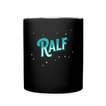 Ralf Namen personalisiert - Tasse einfarbig - Schwarz - Vorne
