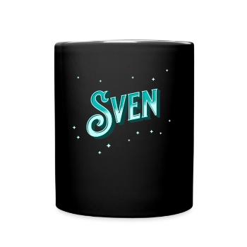 Sven Namen personalized - Full Colour Mug - black - Front