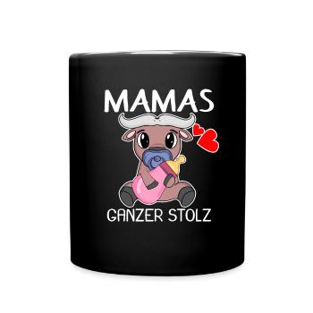 Baby Geburt Schwanger Babyspruch Sprüche - Tasse einfarbig - Schwarz - Vorne