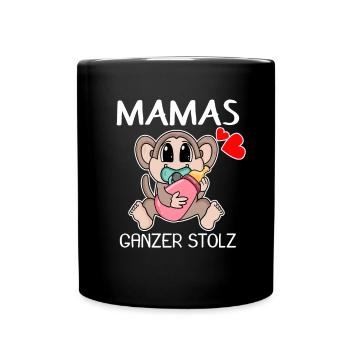 Baby Geburt Schwanger Babyspruch Sprüche - Tasse einfarbig - Schwarz - Vorne