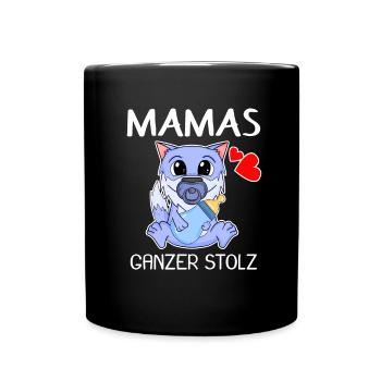 Baby Geburt Schwanger Babyspruch Sprüche - Tasse einfarbig - Schwarz - Vorne