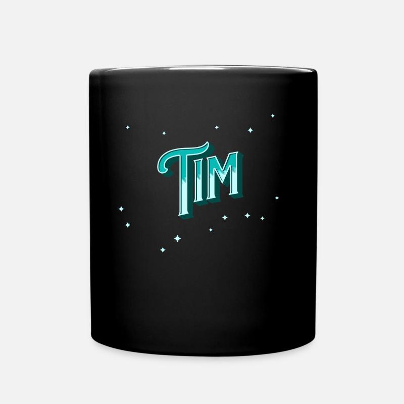 Tim Namen personalisiert - Tasse einfarbig - Schwarz