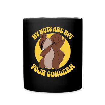 My nuts are not your concern Joke gag - Full Colour Mug - black - Front