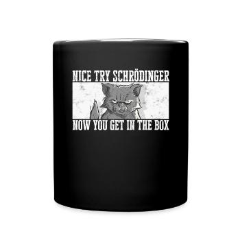 Schrodingers Katze Alive Dead Quantenphysik - Tasse einfarbig - Schwarz - Vorne
